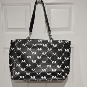 Karl Lagerfield Adele Stylish Black and White Tote Bag